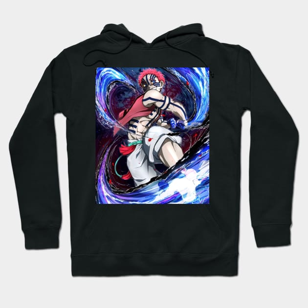 The High Rank Demon Akaza Hoodie by Valoka